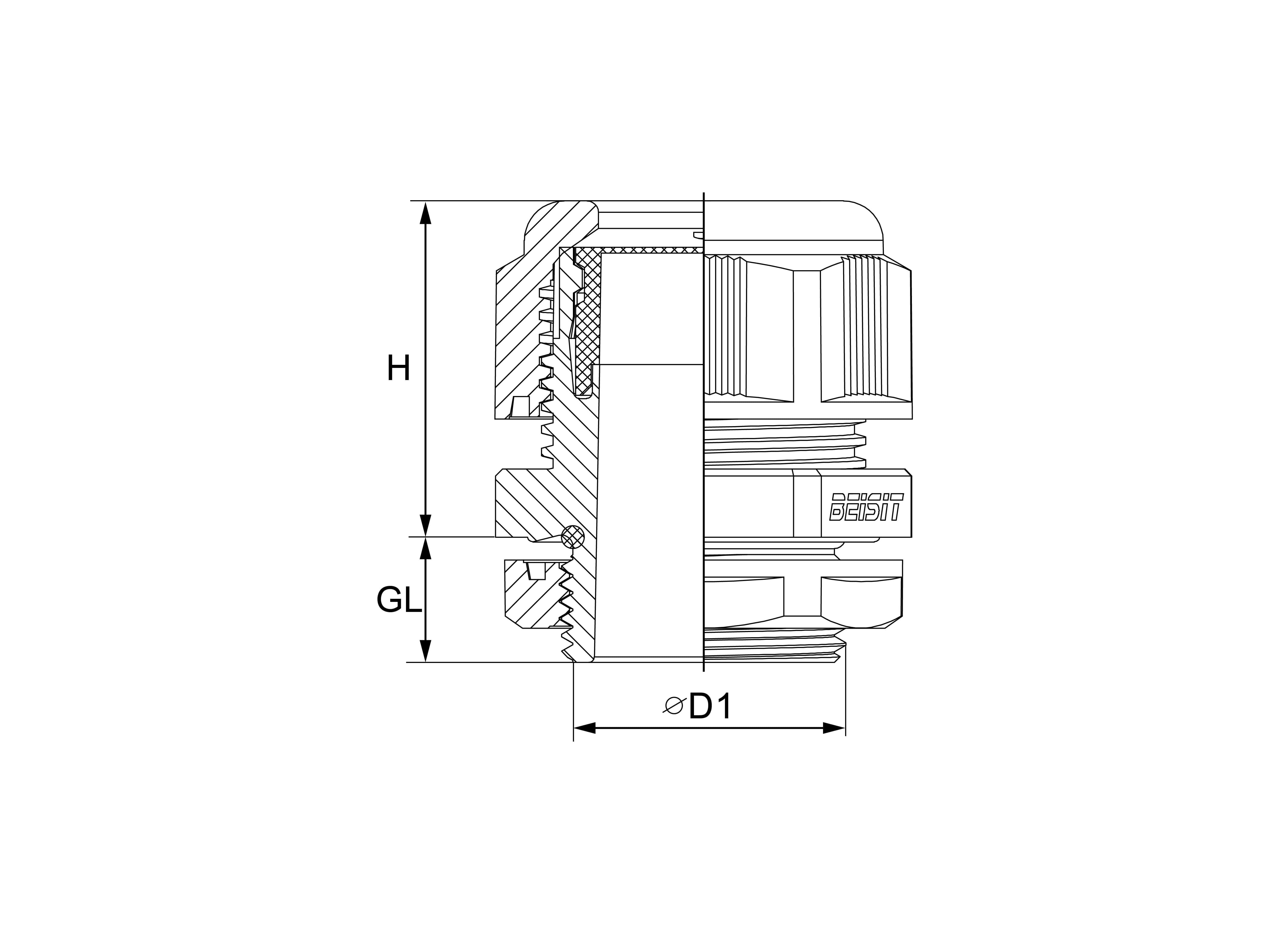 M20x1.5 尼龍電纜固定頭