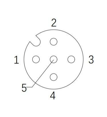 單端通用電源通訊線，M12-5P-A\T